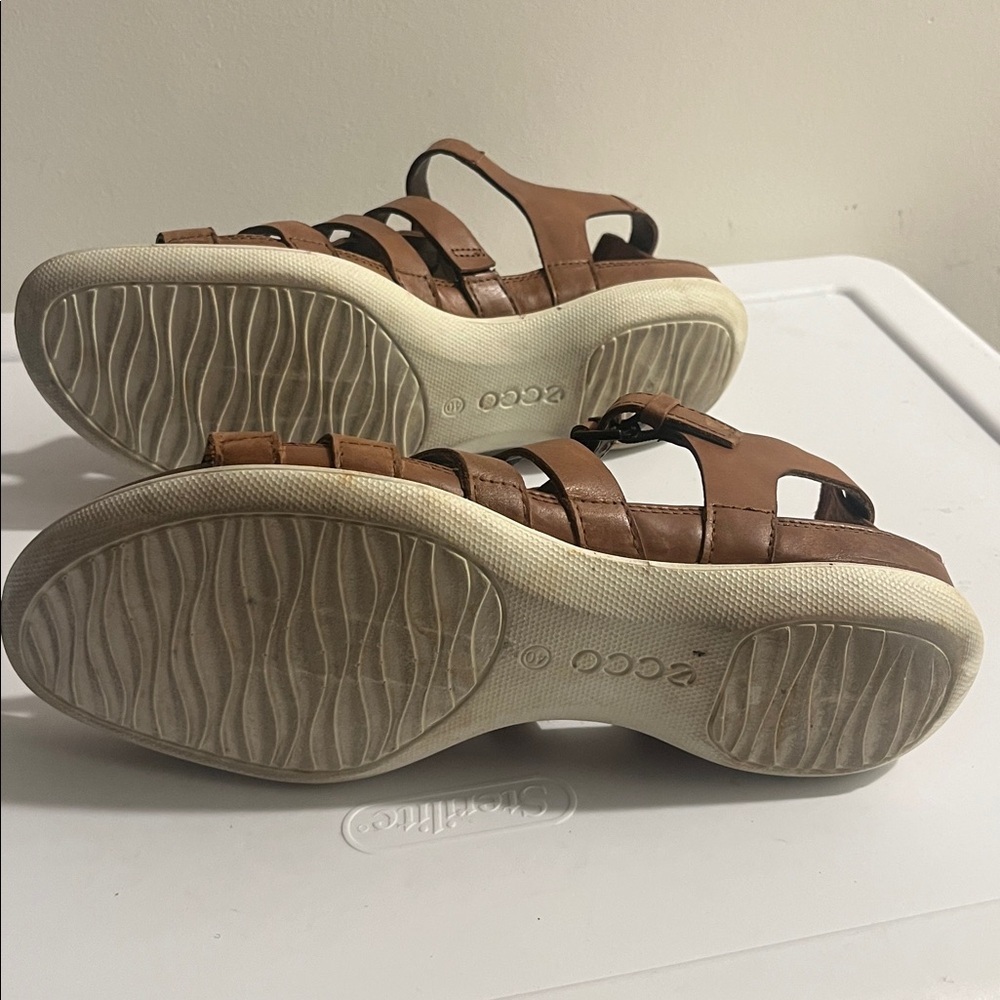 Brown Strappy ECCO Sandals - Picture 7 of 7